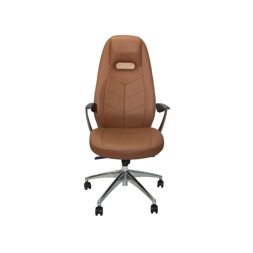 Silla Ejecutiva Cuero 1612A Cafe 2.webp