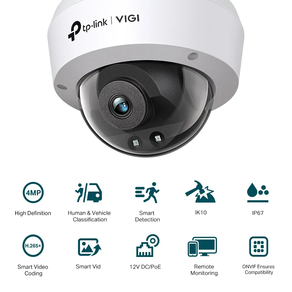 Camara Domo IP TPLINK VIGI ECO Series C240I 4MP, 2.8mm 2.webp