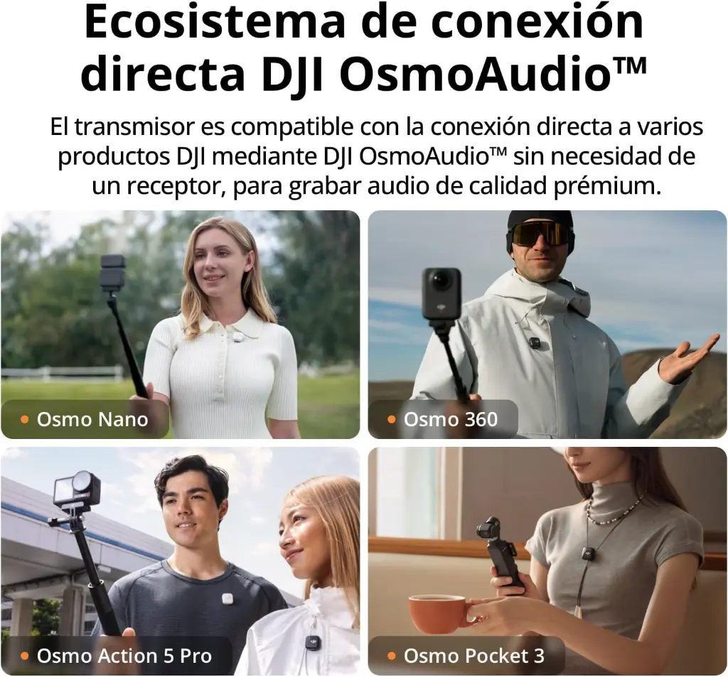 Microfono Solapa Inalámbrico DJI MIC 2 (2Tx + 1Rx + Estuche de Carga) DM1021 0.7.webp