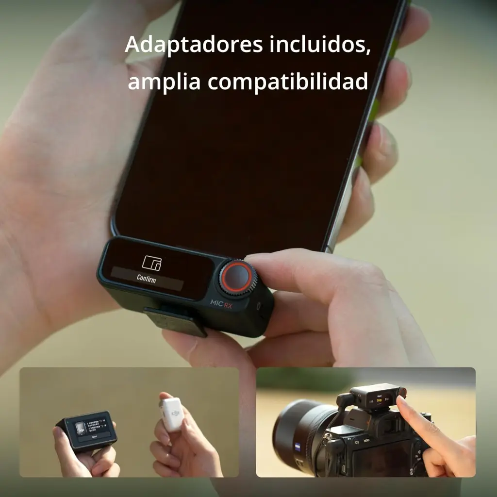 Microfono Solapa Inalámbrico DJI MIC 2 (2Tx + 1Rx + Estuche de Carga) DM1021 0.6.webp