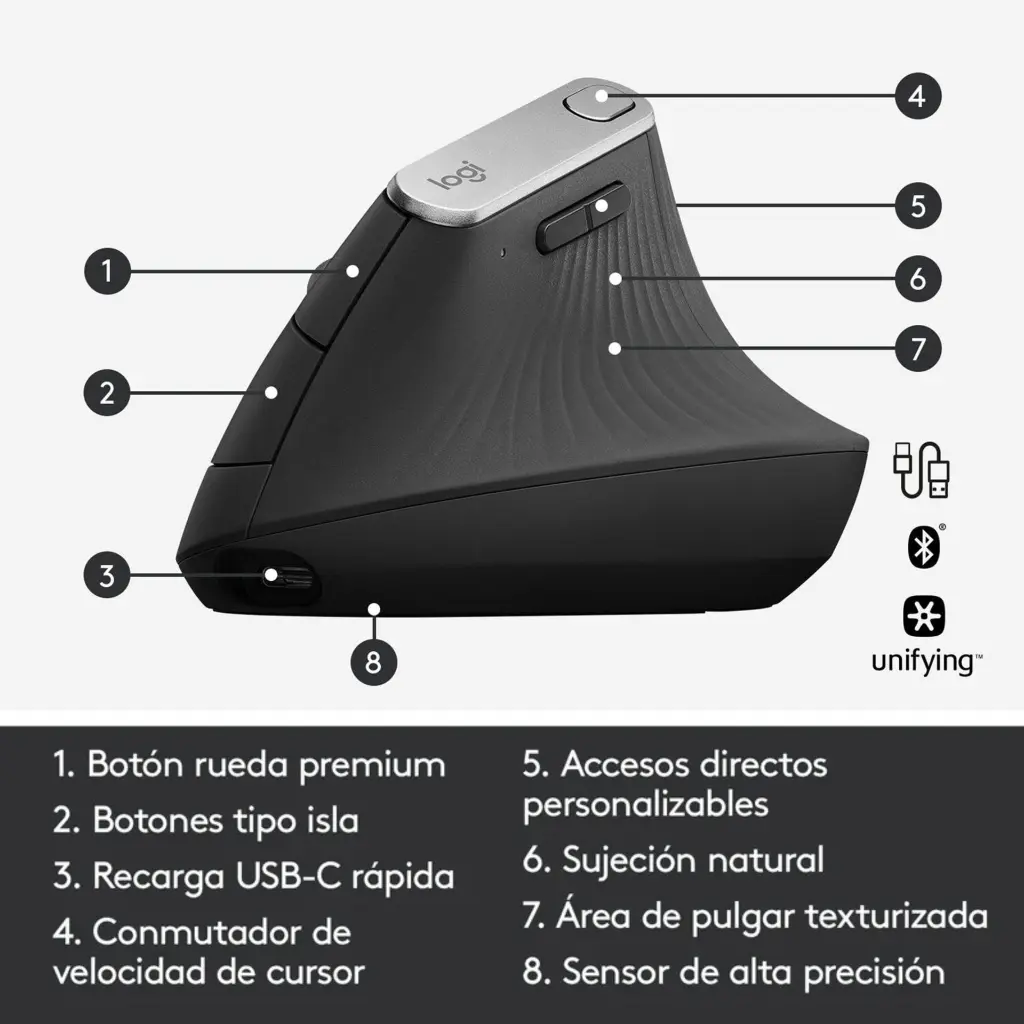 Mouse Logitech Ergo MX Vertical Negro (910-005449) 2.0 (12).webp