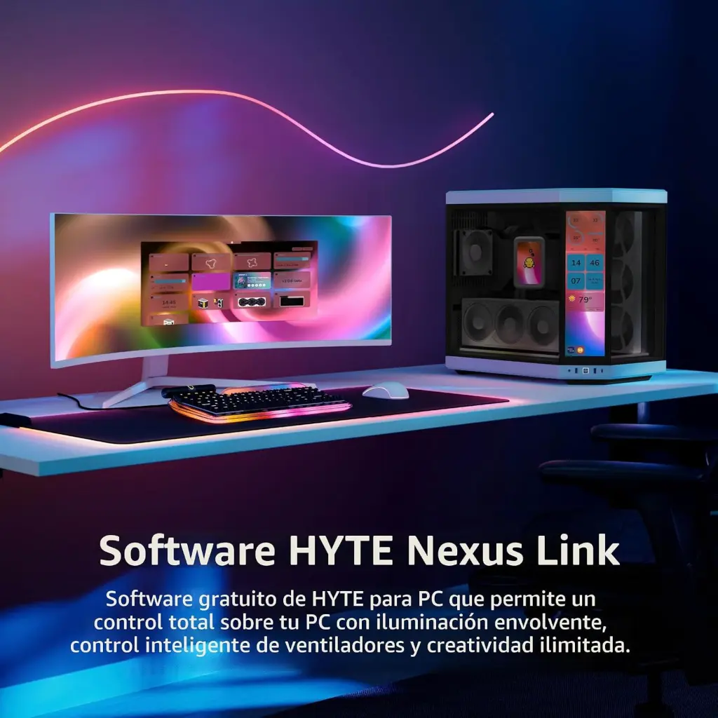 Case PC HYTE MESH Y70 Touch infinite Blanco Negro CS-HYTE-Y70TTI-WB 2.0 (5).webp