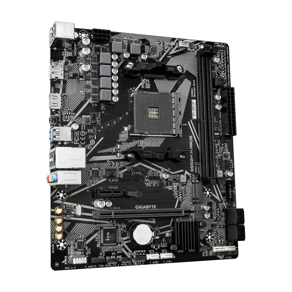 Tarjeta Madre PC Gigabyte B550M H ARGB 9MB55MHA-00-G10 2.0 (1).webp