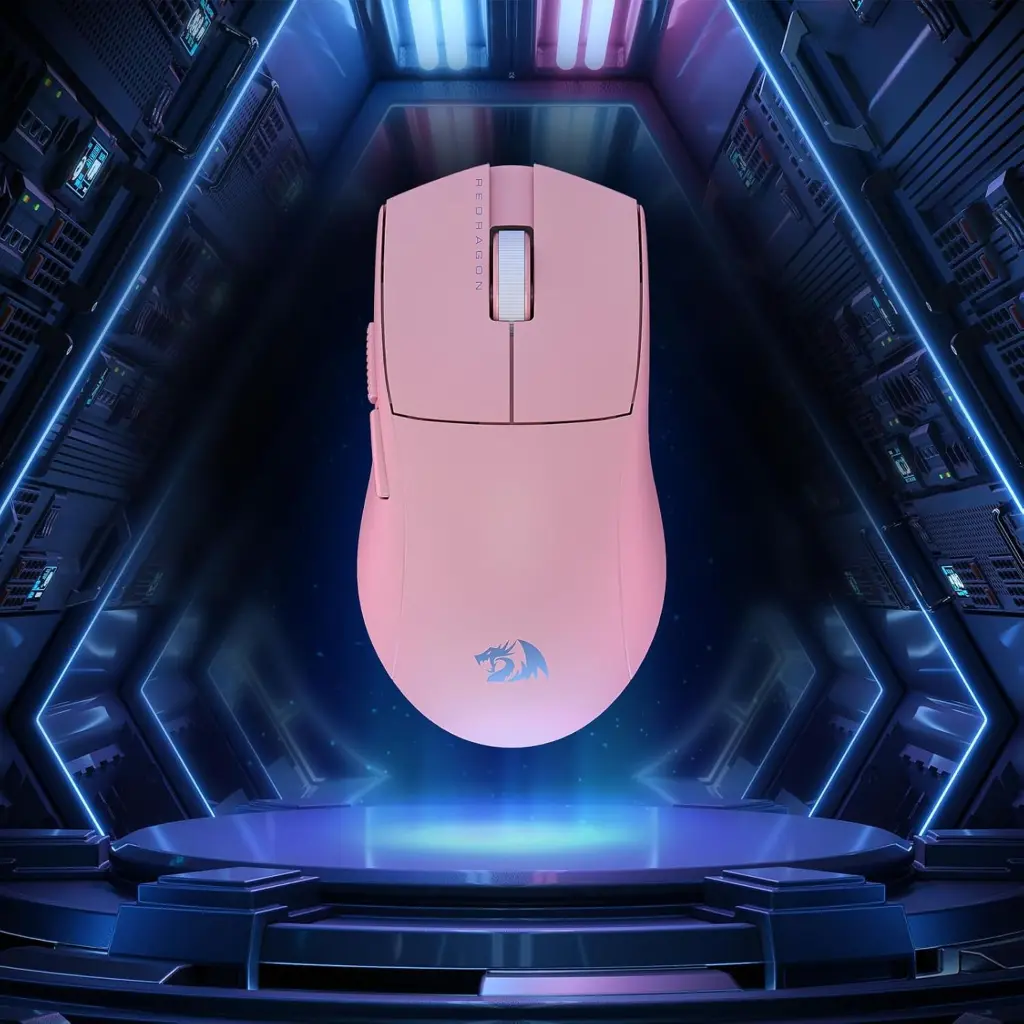 Mouse USB Redragon K1NG 1K Rosado USB-C a USB-A 12,400DPI M724P 2.0 (1).webp