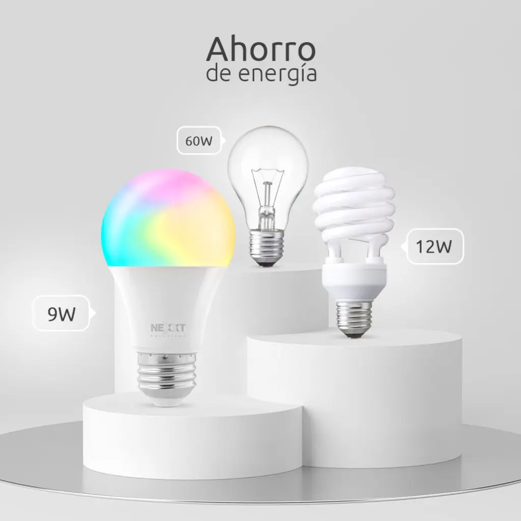 Bombillo Nexxt Home NHB-C110 LED RGB Wi-Fi Pack 4 2.0 (4).webp
