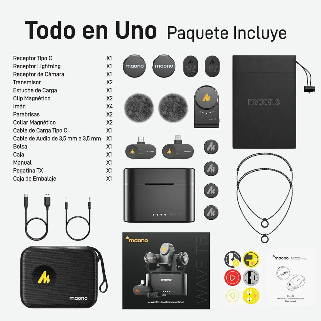 Microfono Solapa Maono Wave T5 Combo WM650 PA3 2.0 (8).webp