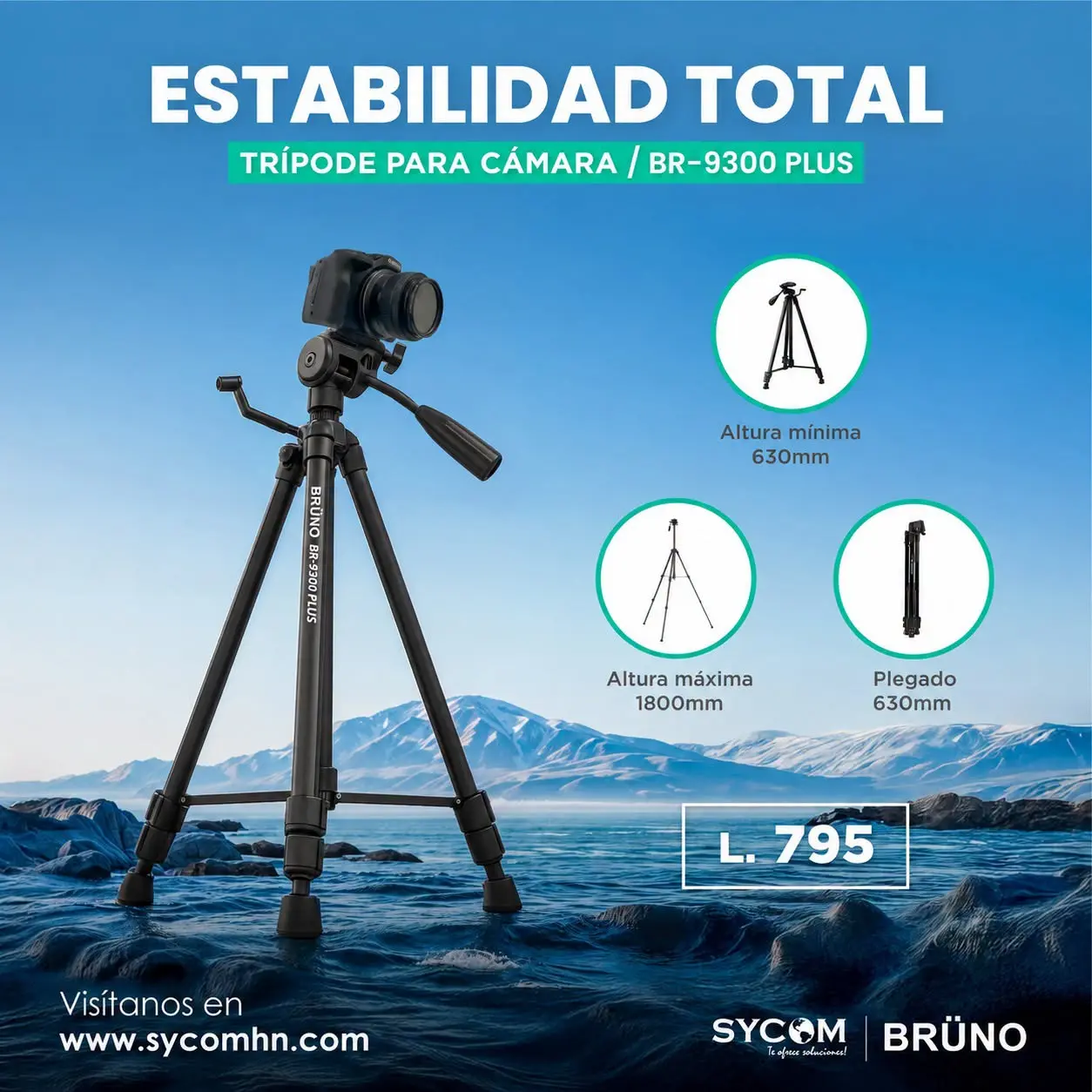 Tripode Bruno BR-9300 Plus