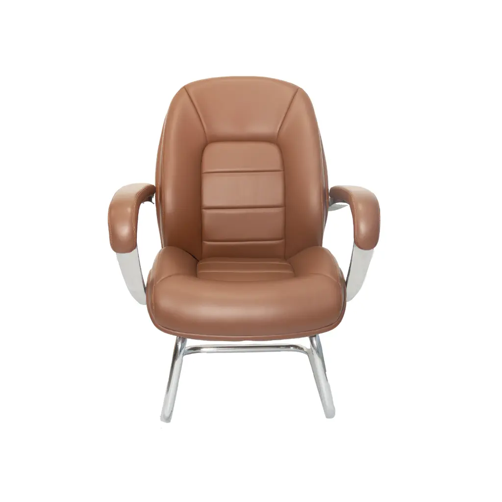 Silla de Espera Ejecutiva Cuero AM188C Cafe LIQUIDACION 2.webp