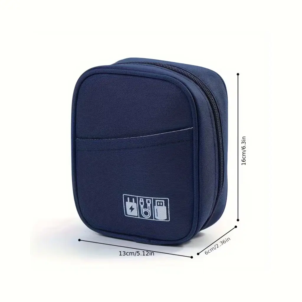 Estuche Organizador de Cables y Cargadores Azul 2.0.webp