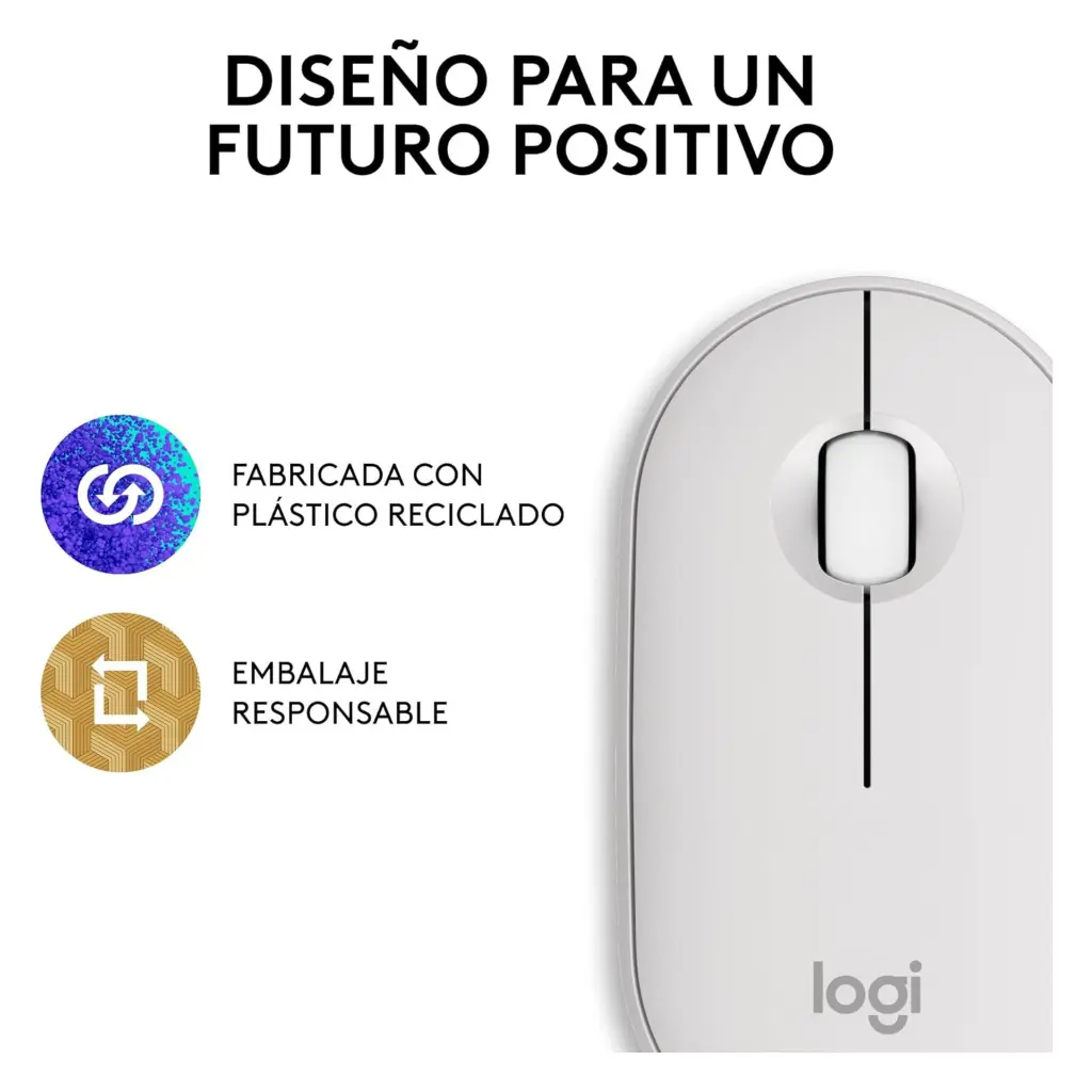 Logitech PEBBLE M350S Blanco 910-007047 3.0.webp