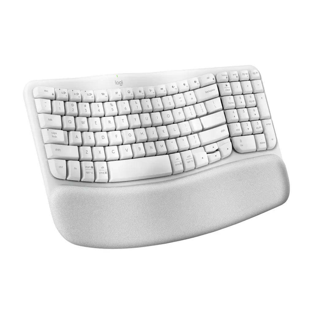 Teclado Inalambrico Ergonomico Logitech Wave Keys Blanco (920-012275) 2.0 (1).webp