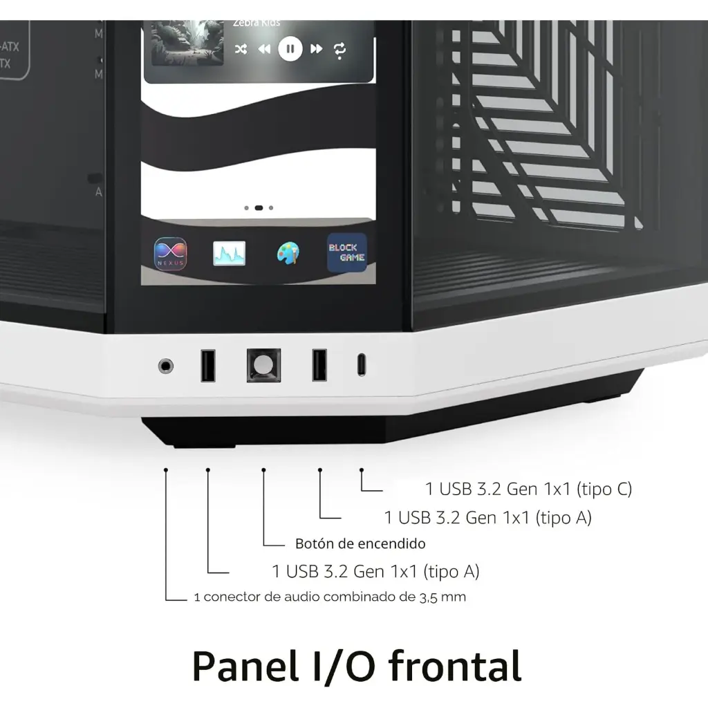 Case PC HYTE MESH Y70 Touch infinite Blanco Negro CS-HYTE-Y70TTI-WB 2.0 (11).webp