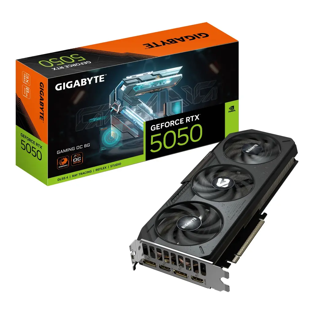Tarjeta de video Gigabyte Gaming RTX 5050 8GB GDDR6 GV-N5050GAMING-OC-8GD 2.0 (9).webp