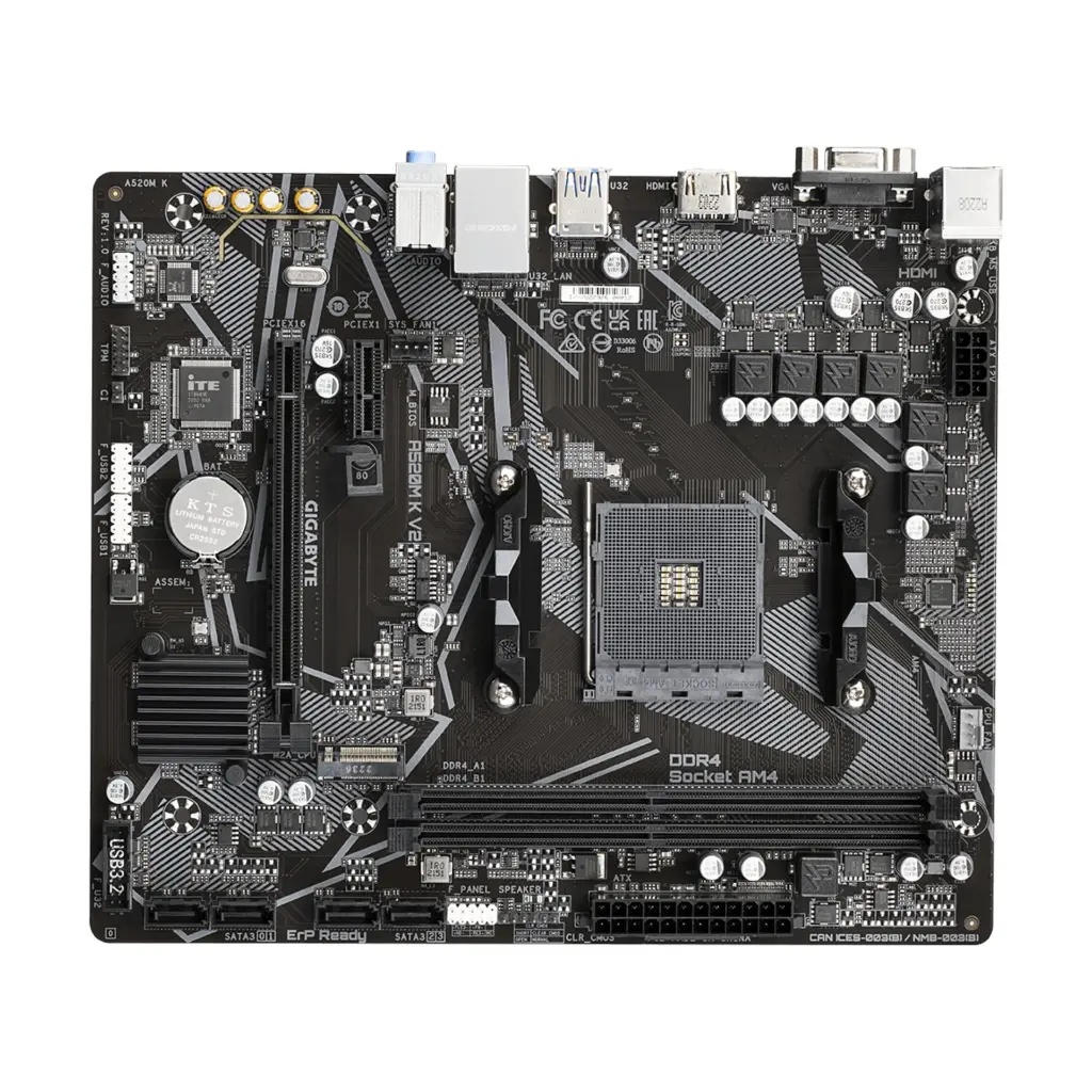 Tarjeta Madre Gigabyte A520M K V2 9MA52MK2-00-G11 2.0 (2).webp