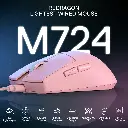 Mouse USB Redragon K1NG 1K Rosado  USB-C a USB-A 12,400DPI M724P 2.0 (6).webp