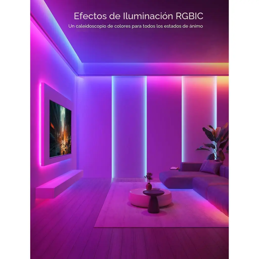 Cable de Luces LED Govee Strip Light S 5M  Wi-FiBluetooth RGBICW H612A 2.0 (6).webp