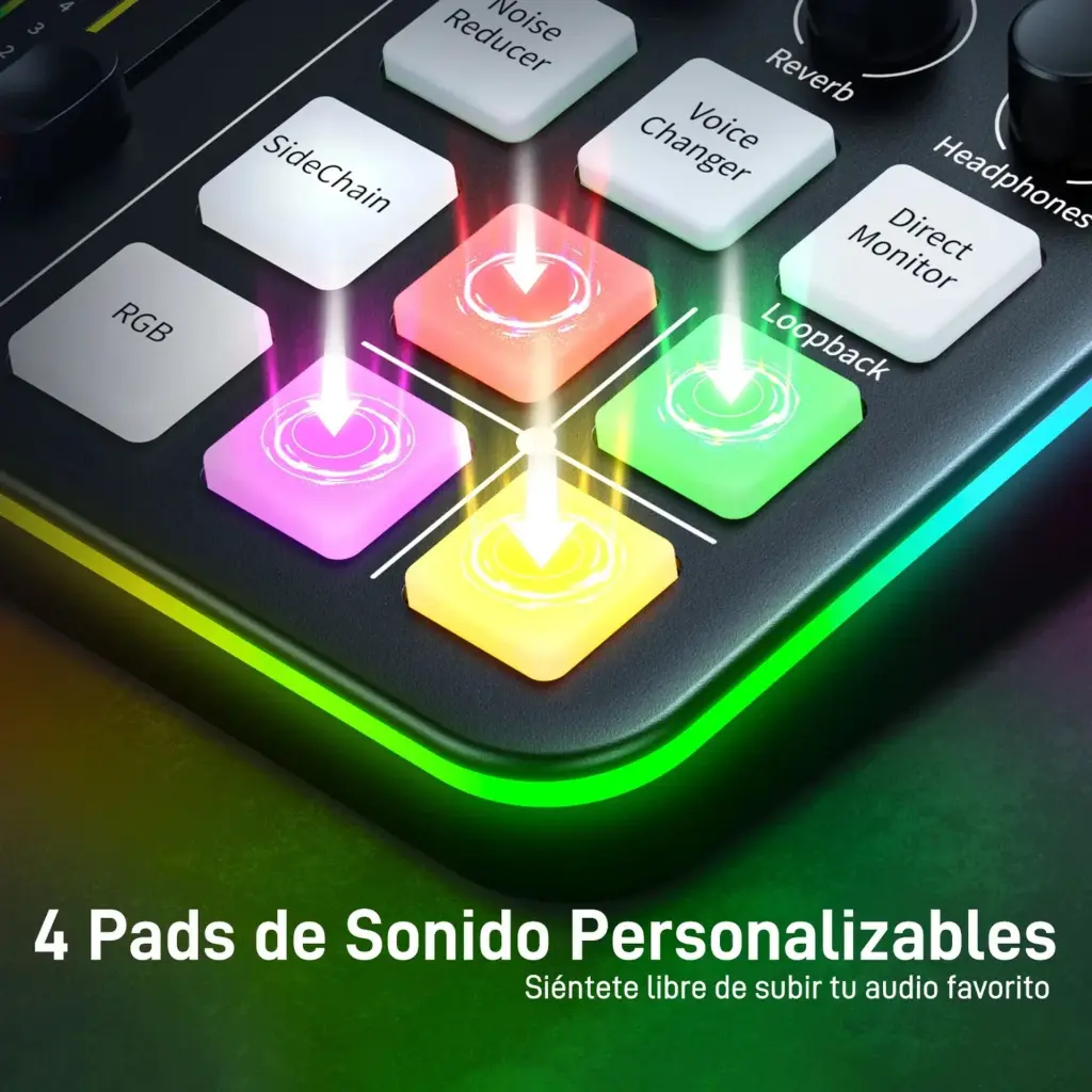 Interfaz de Audio Maono G1 NEO RGB Negro  Bluetooth  USB  2.0 (5).webp