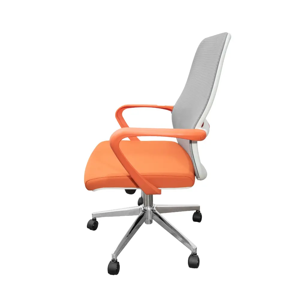 Silla para Oficina Semi Ejecutiva B-202 NaranjaGris 2.0 (2).webp