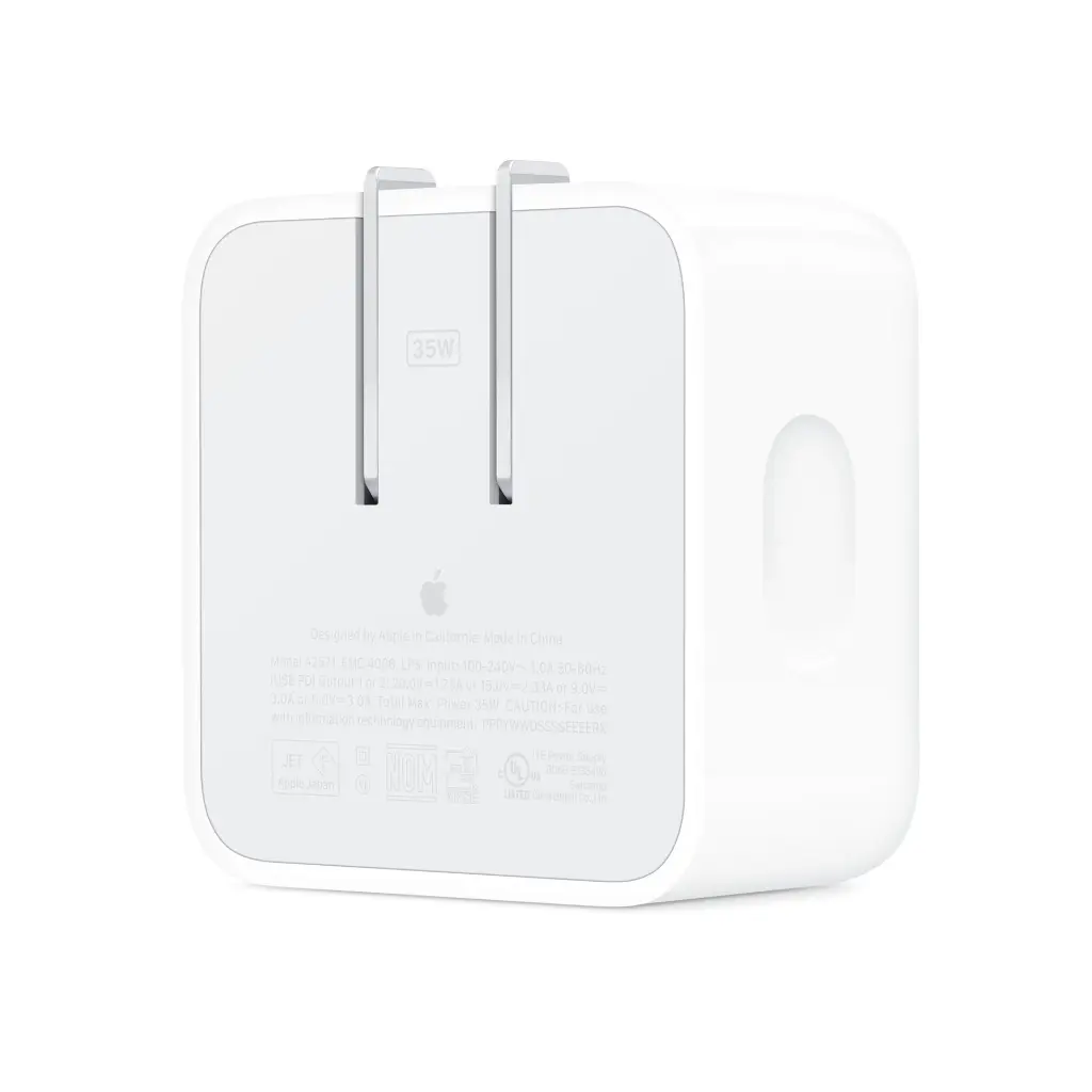 Cargador de Pared Apple 35W  Dual USB-C  A2571  MW2H3AMA 2.0 (1).webp