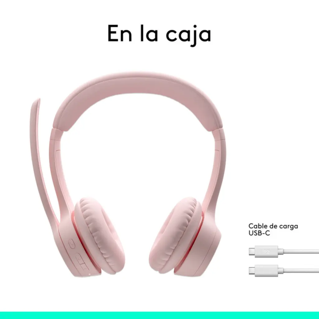 Audifono Logitech ZONE 300 Negro, Blanco, Rosado 2.0 (20).webp