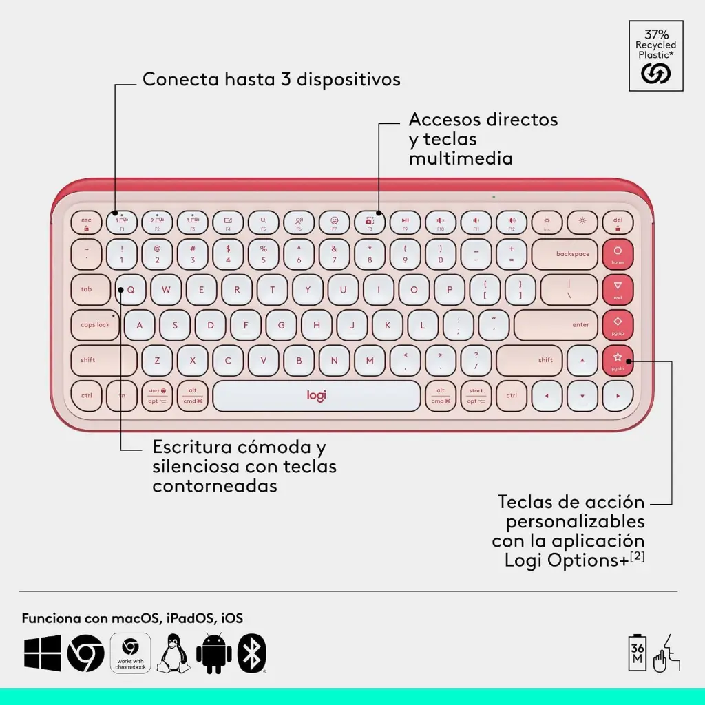 Kit TecMouse Logitech Pop Icon varios colores 2.0 (24).webp