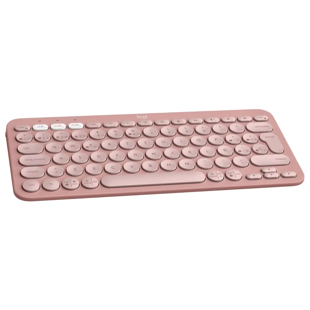 Teclado Logitech Pebble Keys 2 K380s Blanco, Negro, Rosa 2.0 (5).webp