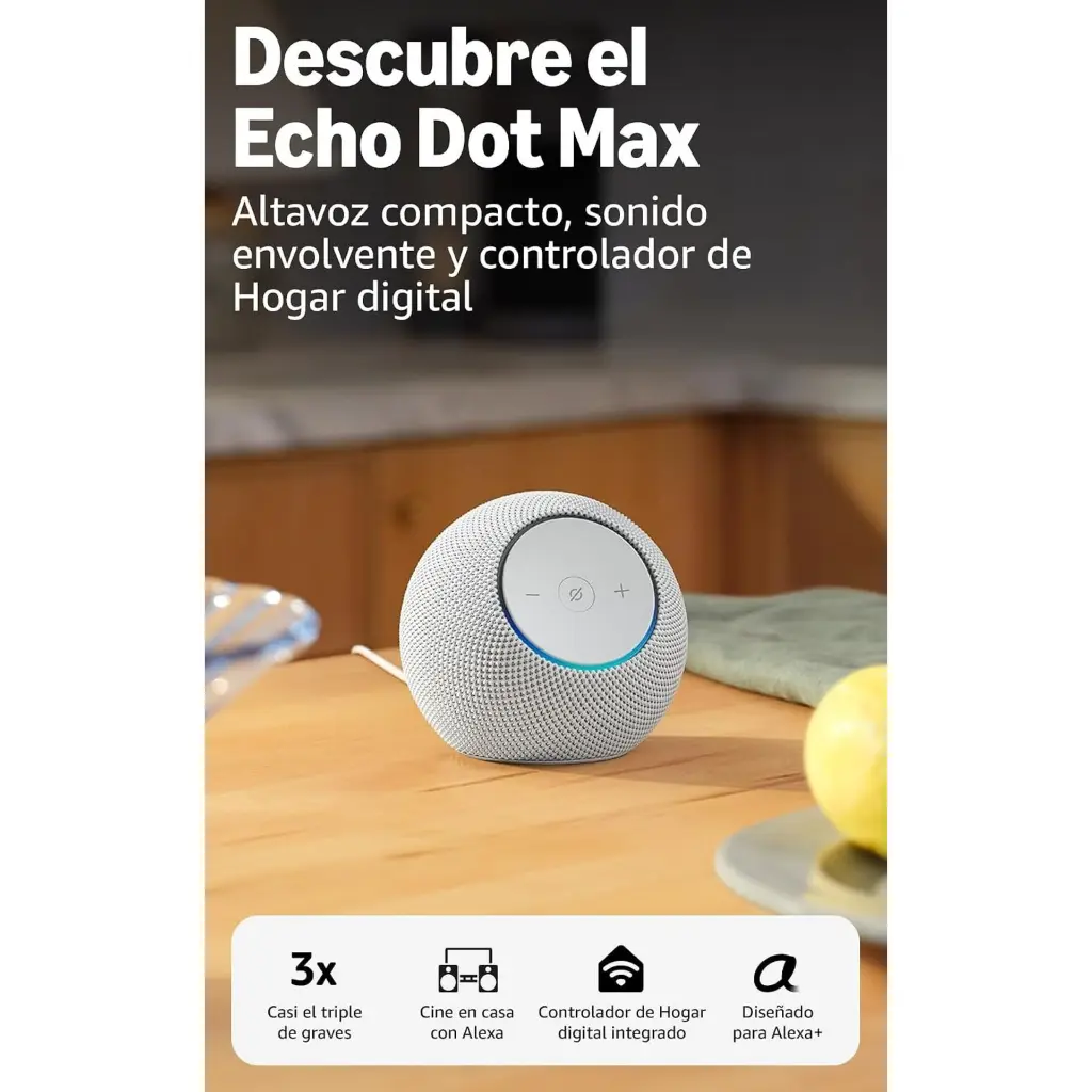 Amazon Echo Dot Max Morado, Blanco, Grafito (10).webp