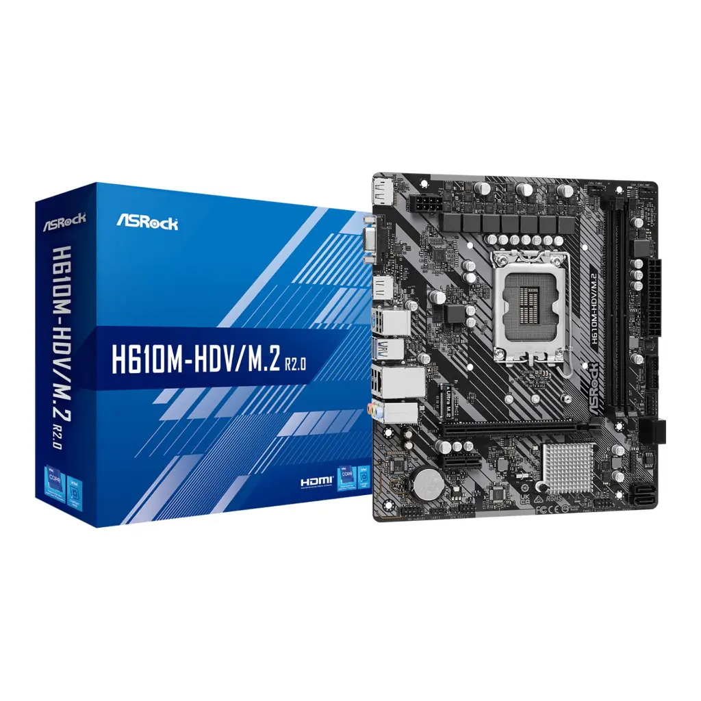 Tarjeta Madre Asrock H610M-HDVM.2 R2.0 DDR4 2.0 (4).webp