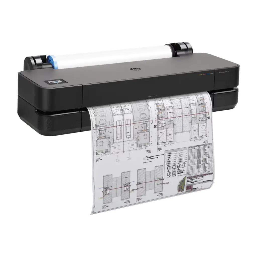 Plotter HP Designjet T250 5HB06A#B1K + Alimentador 8AJ60A 2.0  (1).webp