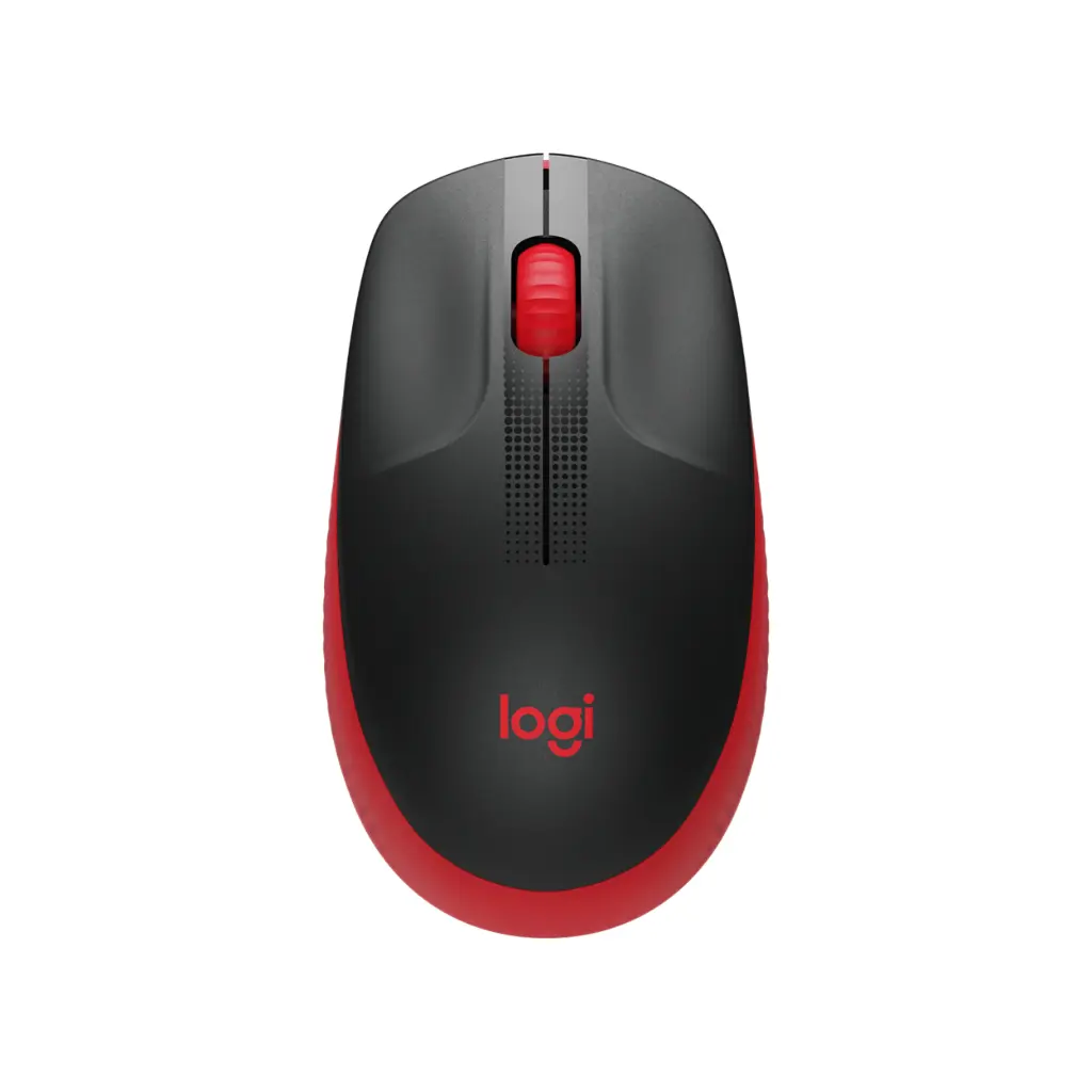 Mouse Inalambrico Logitech M190 Negro/Rojo 910-005904