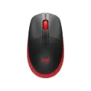 Mouse Inalambrico Logitech M190 Negro/Rojo 910-005904