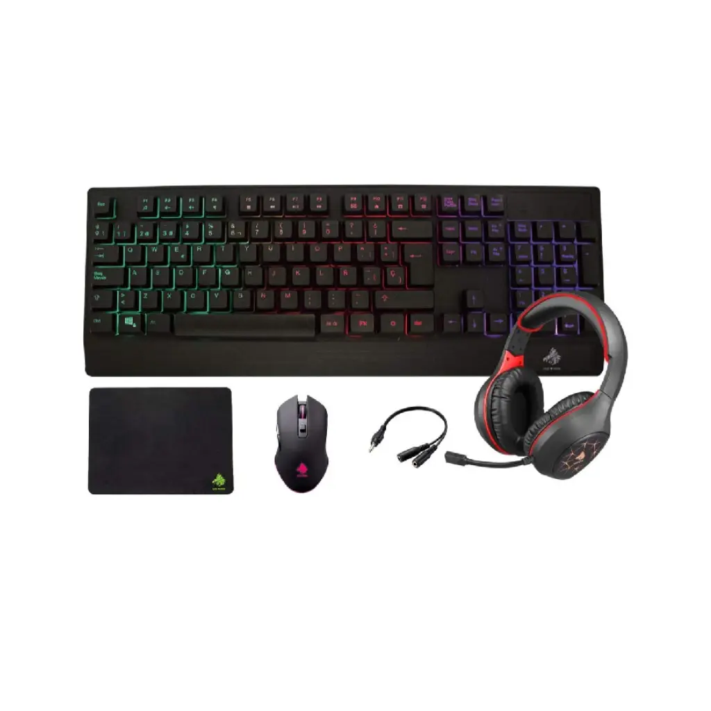 Kit Gamer Eagle Warrior Rhino 5 + 1 Tec+Mouse+Audifono+Pad+Adap 3.5