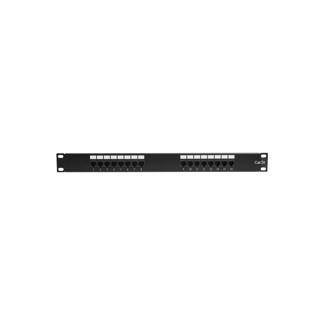 Patch Panel de 16 Puertos Cat5e Vorttek VK-PP5001