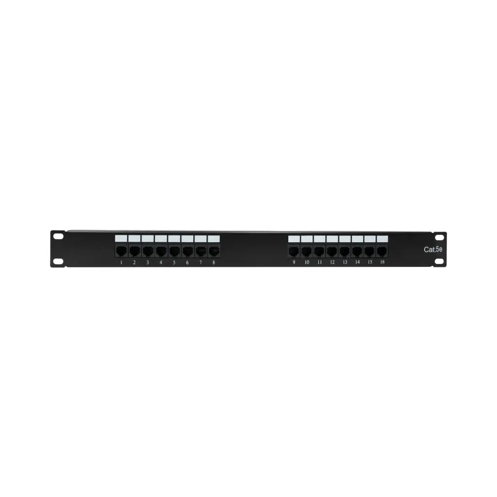 Patch Panel de 16 Puertos Cat5e Vorttek VK-PP5001