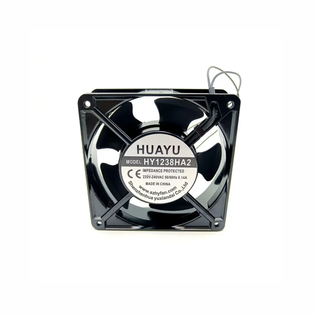 Ventiladora Gabinete de Red Huayu 110V Doble HY1238HA1