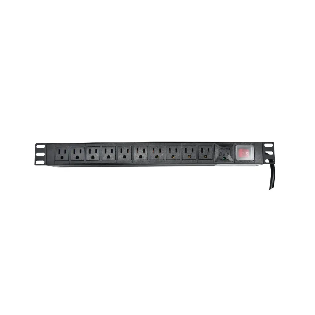 Regleta PDU para Rack 10 Tomas Horizontal Vorttek