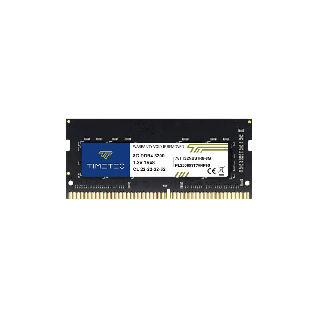 SODIMM 8GB DDR4 3200Mhz. Timetec 76TT32NUS1R8-8G