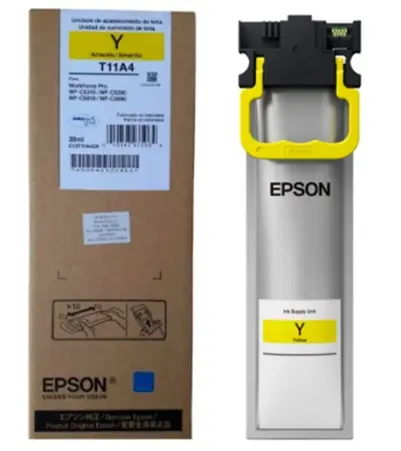 Bolsa de Tinta Epson T11A4 Amarillo Durabrite WF5310/90 WF C5810/90 39ML