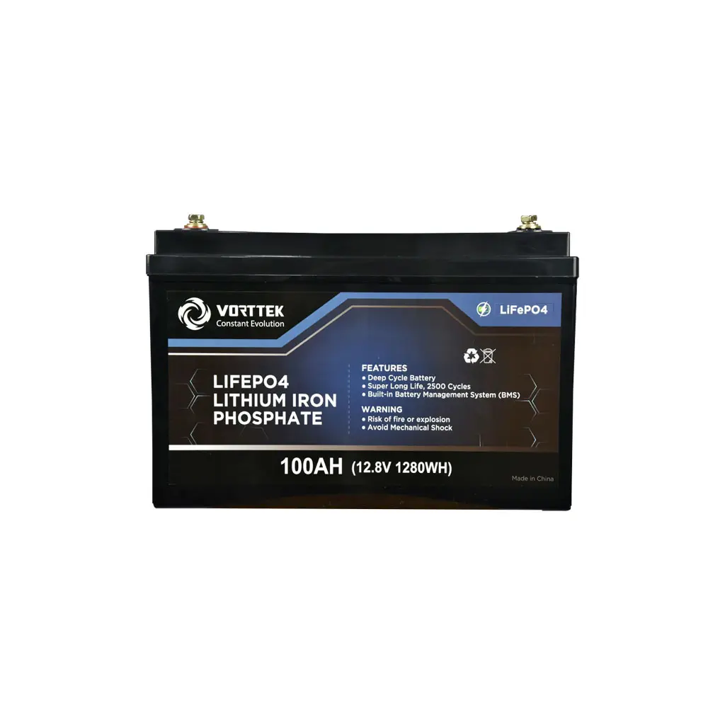 Bateria Para Inversor 12.8V 100A Vorttek LiFePO 4 / Litio PARA USO EXCLUSIVO EN INVERSORES DE 12V LIQUIDACION