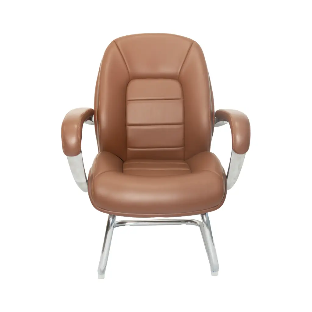 Silla de Espera Ejecutiva Cuero AM188C Cafe LIQUIDACION