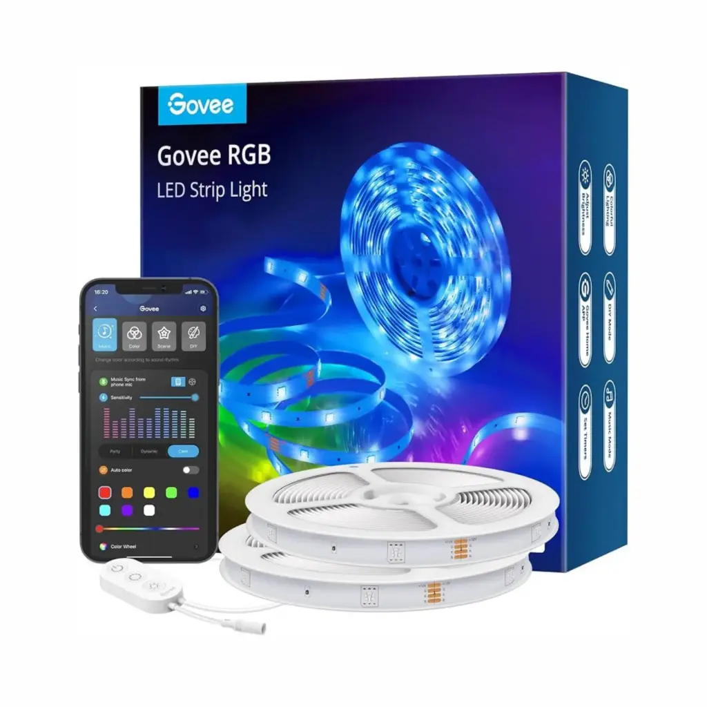 CABLE DE LUCES GOVEE LED RGBIC WIFI  + BLUETOOTH 2 Rollos 5mts H61101A1
