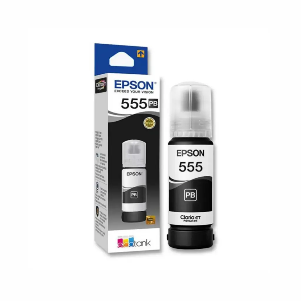 Bote de Tinta Epson T555120 T555 Negro Foto L8160 L8180
