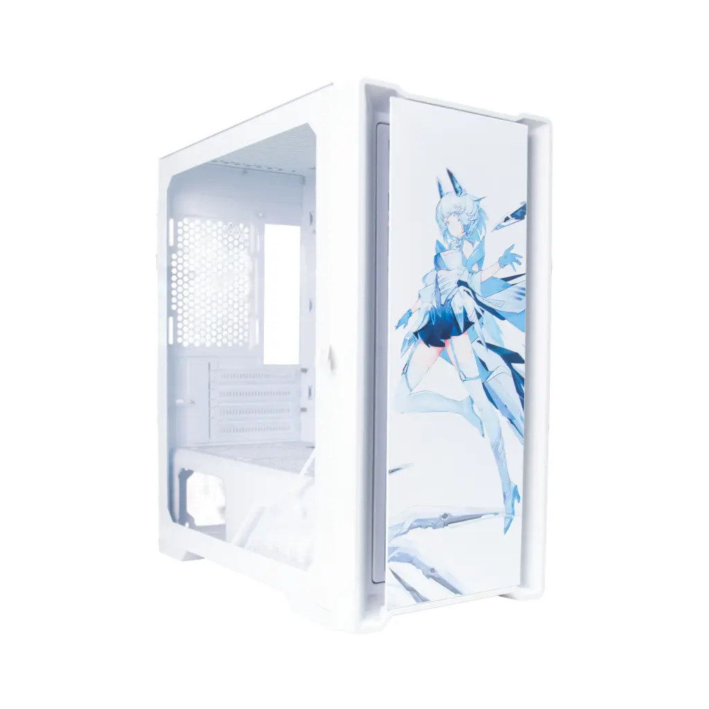 Case P/Computadora WJCoolman DT M2 Plus Bailarina Nieve Sin Fuente / No Ventiladora Blanco LIQUIDACION 