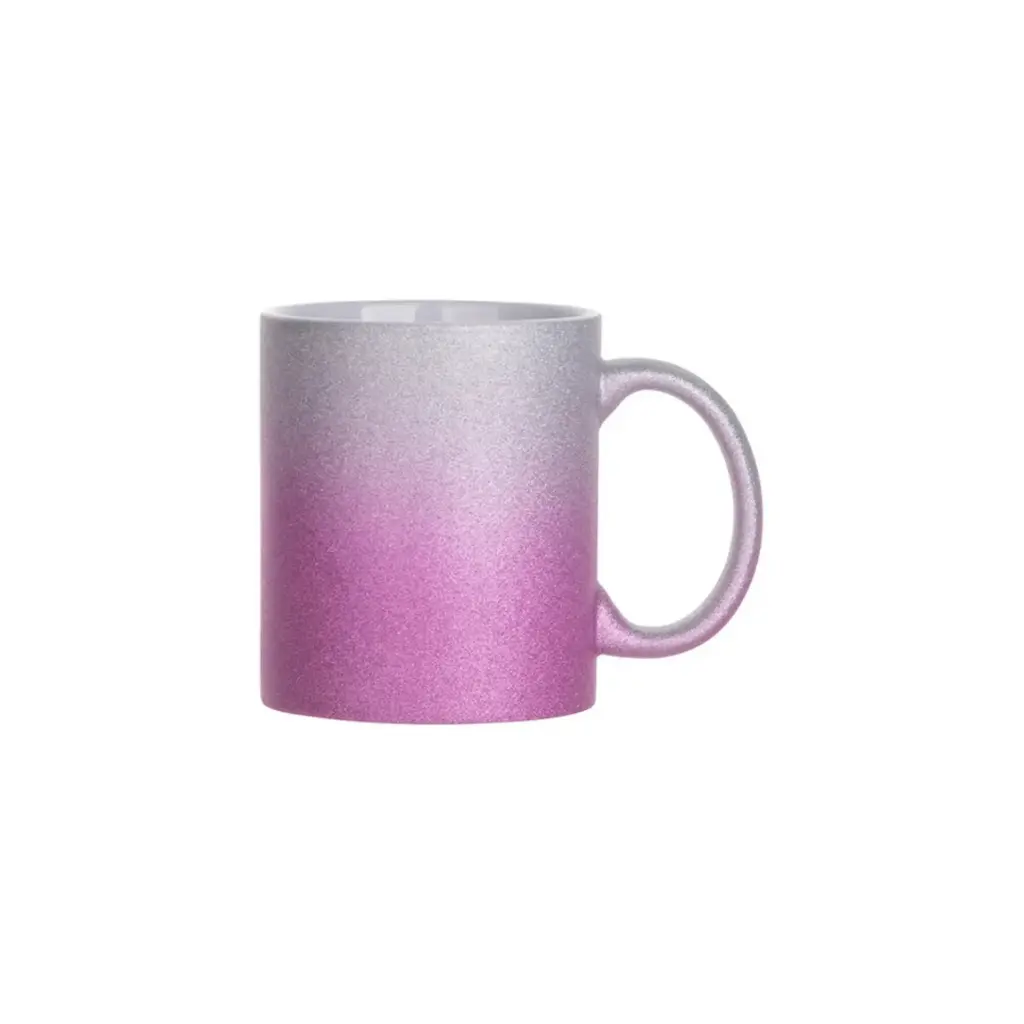 Sub/Taza de Ceramica para Sublimacion Spectra Silver/Morado 11oz/330ml Brillantina SP11GTMX-SVPR