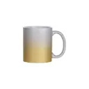 Sub/Taza de Ceramica para Sublimacion Spectra Silver/Gold 11oz/330ml Brillantina SP11GTMX-SVGD
