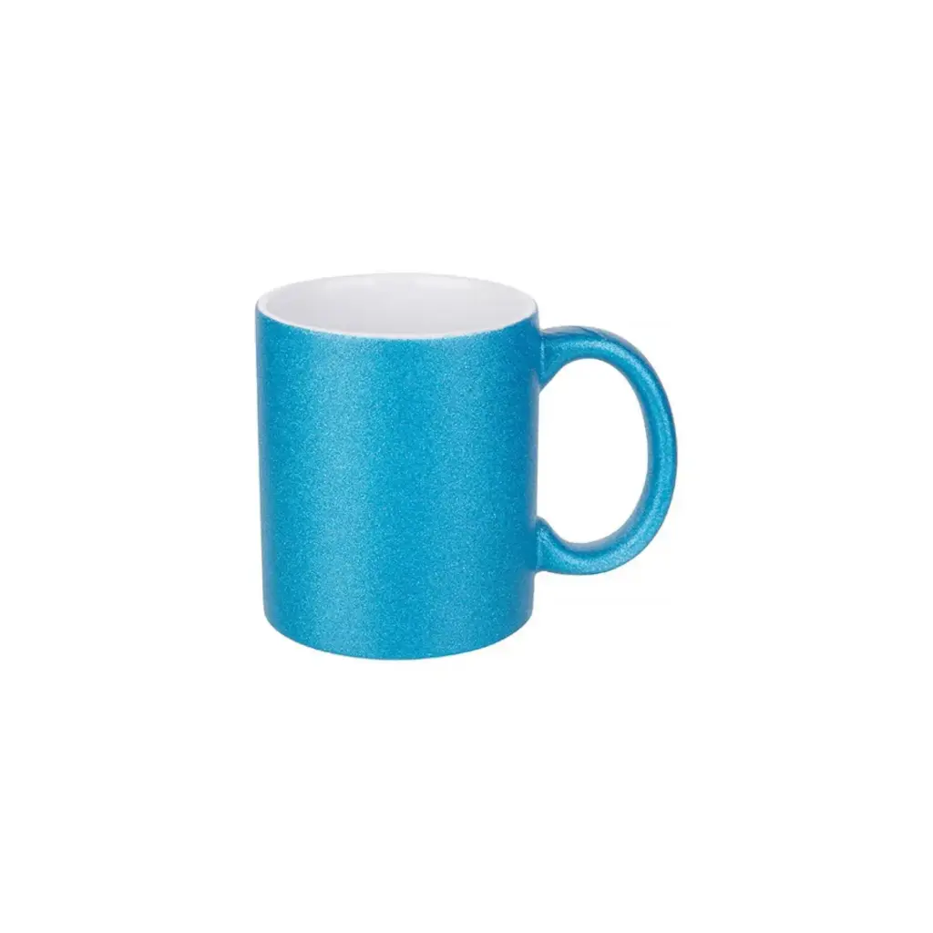 Sub/Taza de Ceramica para Sublimacion Spectra Azul 11oz/330ml Brillantina SP11GT-BL