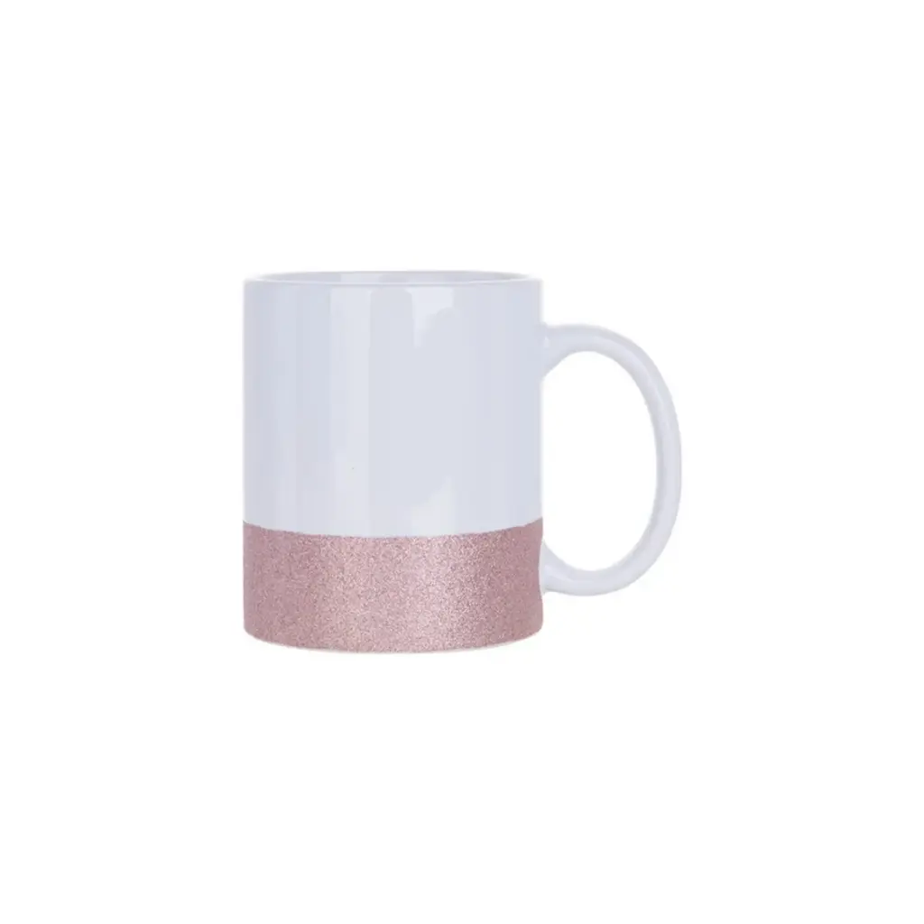 Sub/Taza de Ceramica para Sublimacion Spectra Rosado 11oz/330ml Brillantina Inferior SP11GT-3-P