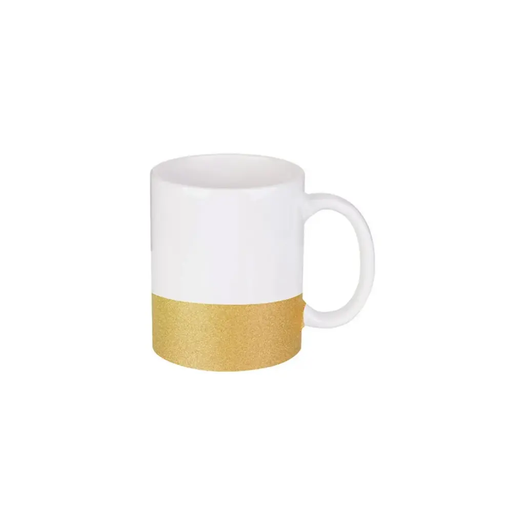Sub/Taza de Ceramica para Sublimacion Spectra Gold 11oz/330ml Brillantina Inferior SP11GT-3-G