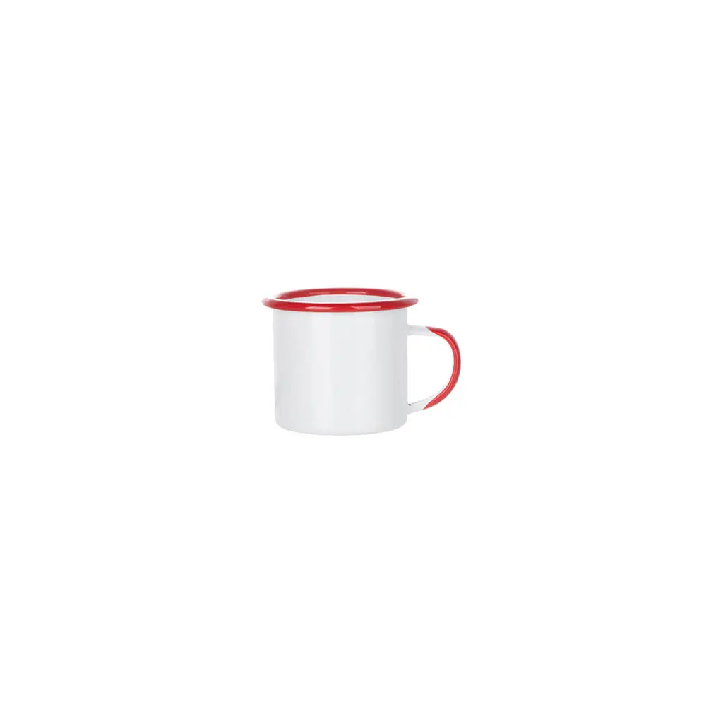 Sub/Taza de Metal para Sublimacion Spectra Blanca 12oz/360ml Detalle Rojo SP04T-RD
