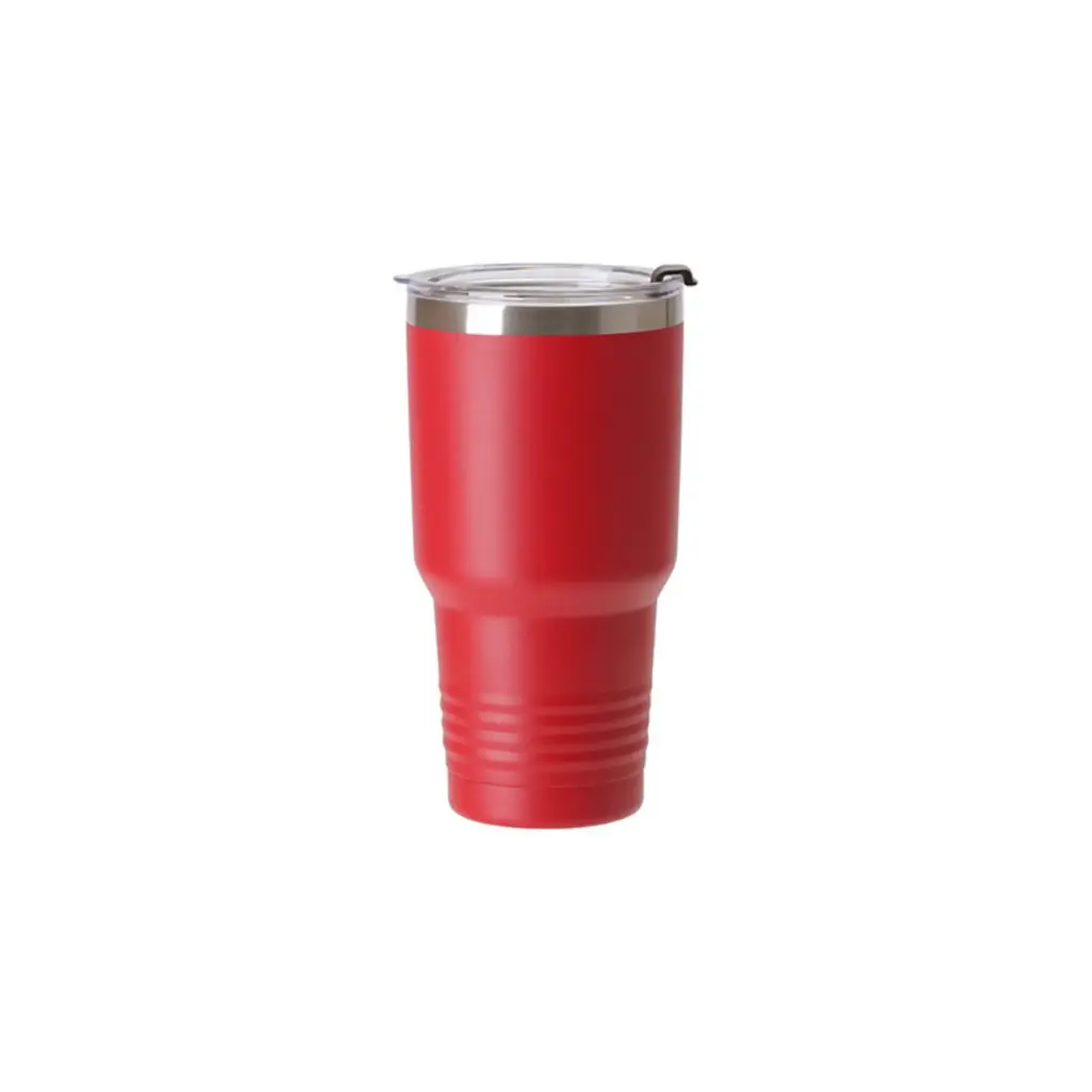 Vaso Spectra Acero Inoxidable Rojo 30oz/900ml Tapa Transparente para grabado láser SP103PS-900RD